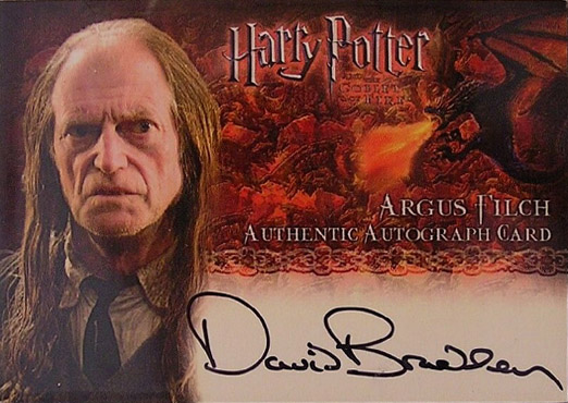 David Bradley as Argus Filch - Front