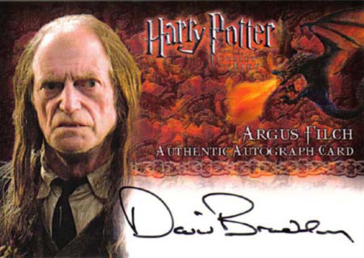 David Bradley as Argus Filch - Front