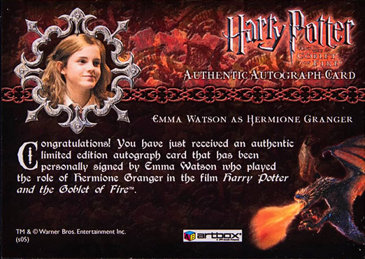 Emma Watson as Hermione Granger - Back