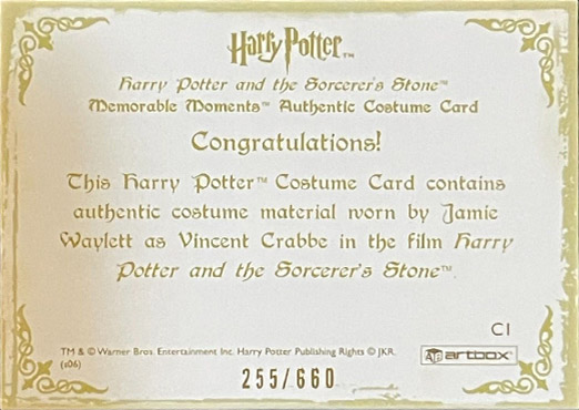 C1 - Vincent Crabbe's School Robes - Back