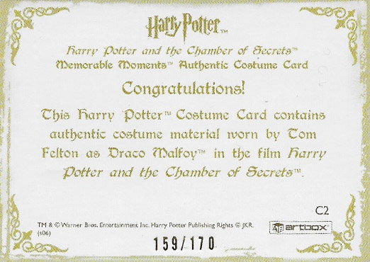 C2 - Draco Malfoy's Quidditch Jumper - Back