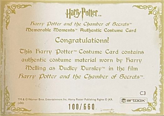 C3 - Dudley Dursley's Suit - Back