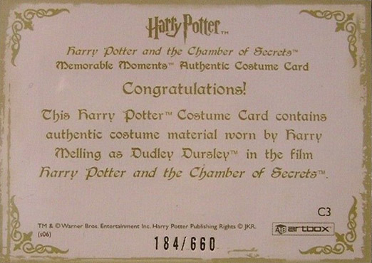 C3 - Dudley Dursley's Suit - Back