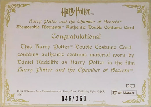 DC3 - Harry Potter's School Uniform (#360) - Back