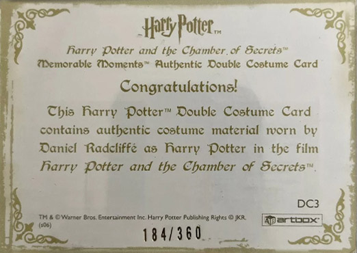 DC3 - Harry Potter's School Uniform (#360) - Back