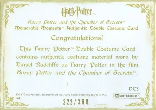 DC3 - Harry Potter's School Uniform (#360) - Back