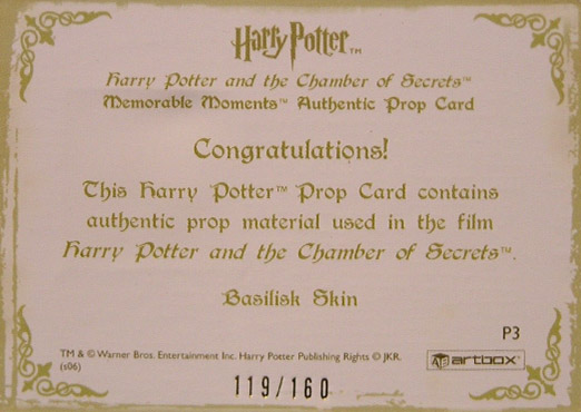 P3 - Basilisk Skin - Back