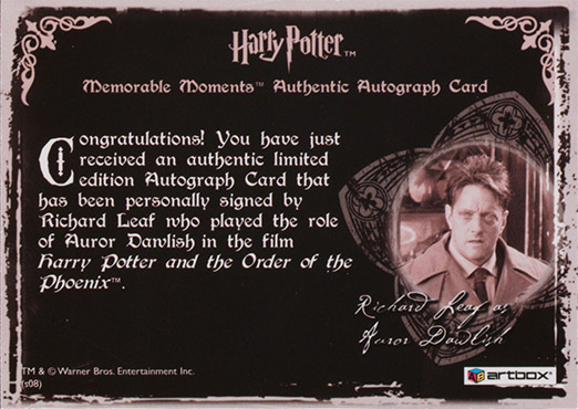 Richard Leaf as Dawlish - Back