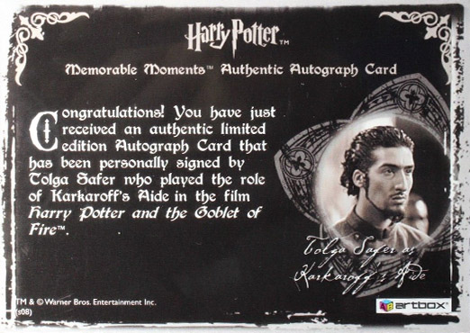 Tolga Safer as Karkaroffs Aide - Back