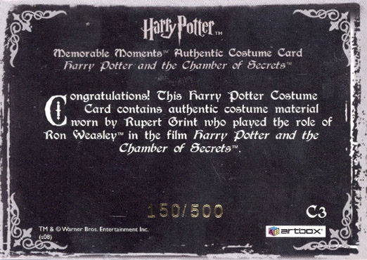 C3 - Ron Weasley's Coat (#500) - Back