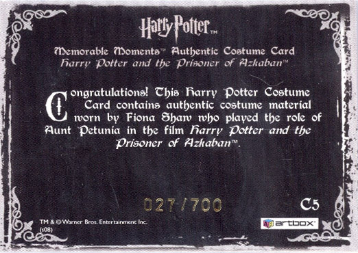 C5 - Aunt Petunia's Costume - Back