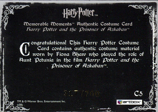 C5 - Aunt Petunia's Costume - Back