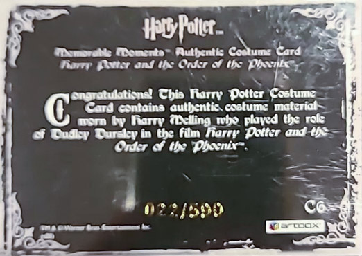 C6 - Dudley Dursley's Shirt - Back