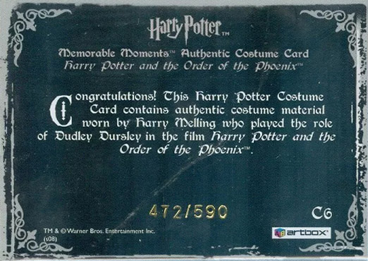 C6 - Dudley Dursley's Shirt - Back