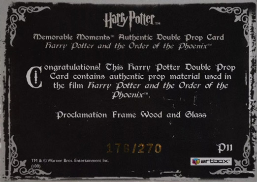 P11 - Proclamation Frame Wood and Glass - Back