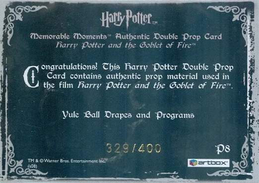 P8 - Yule Ball Drapes and Programs - Back