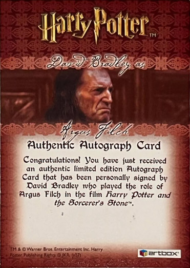 David Bradley as Argud Filch - Back
