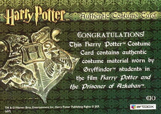 C10 - Gryffindor Students Cloaks - Back