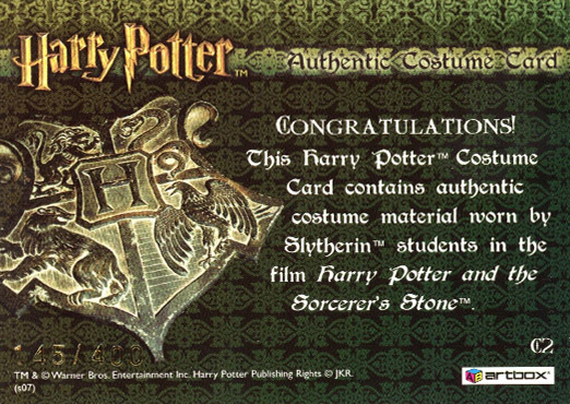 C2 - Slytherin Students Scarf - Back