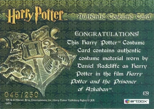 C9 - Harry Potter's Quidditch Robes - Back