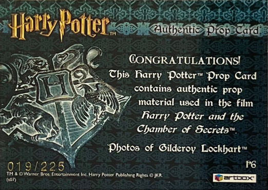 P6 - Photo of Gilderoy Lockhart - Back