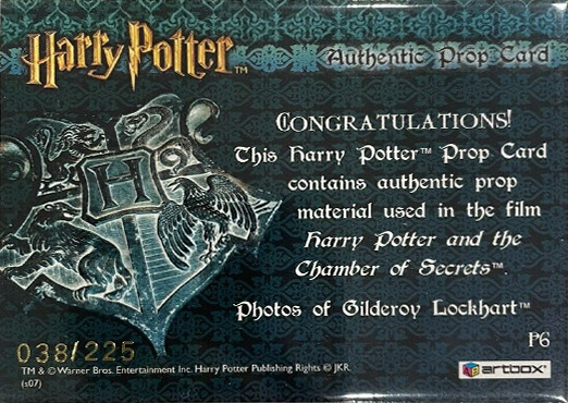 P6 - Photo of Gilderoy Lockhart - Back