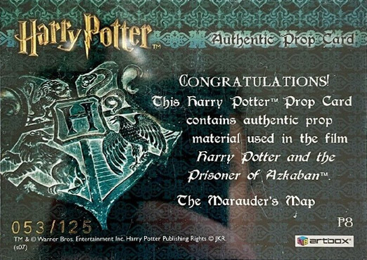 P8 - The Marauder's Map - Back