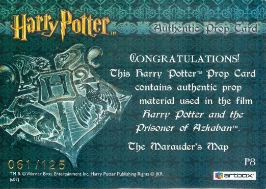 P8 - The Marauder's Map - Back