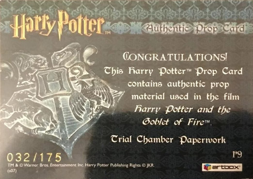 P9 - Trial Chamber Paperwork - Back