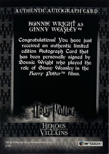 Bonnie Wright as Ginny Weasley - Back