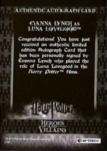 Evanna Lynch as Luna Lovegood - Back