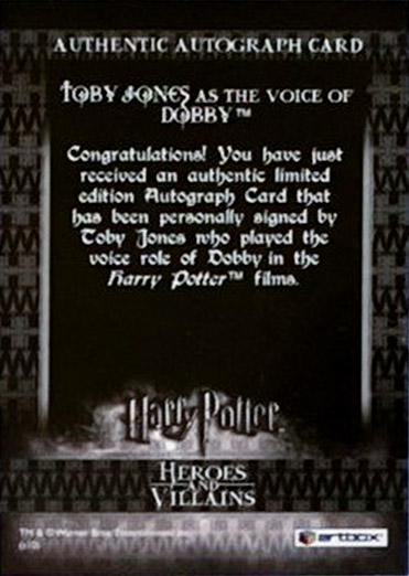 Toby Jones as Dobby - Back