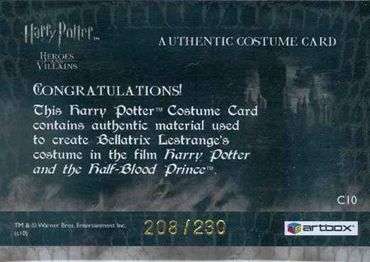 C10 - Bellatrix Lestrange's Dress - Back