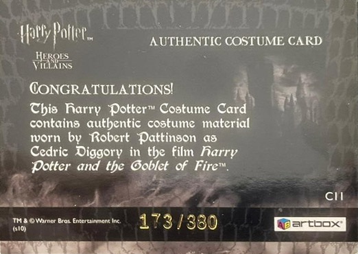 C11 - Cedric Diggory's First Task Costume - Back