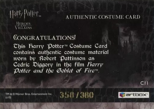 C11 - Cedric Diggory's First Task Costume - Back