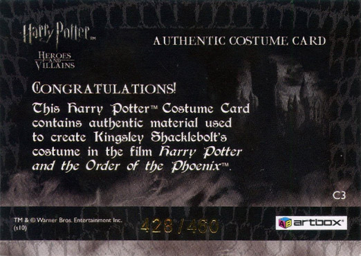 C3 - Kingsley Shacklebolt's Robes - Back