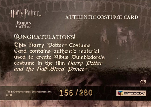 C8 - Albus Dumbledore's Robes - Back