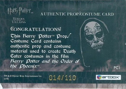 PC1 - Death Eater Mask and Costume - Back