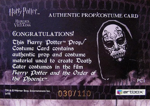 PC1 - Death Eater Mask and Costume - Back