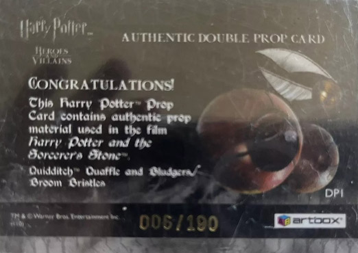 DP1 - Quidditch Quaffle and Bludgers  Broom Bristles - Back