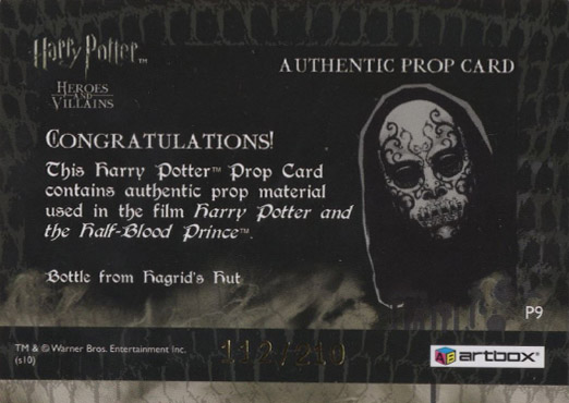 P9 - Bottle from Hagrid's Hut - Back