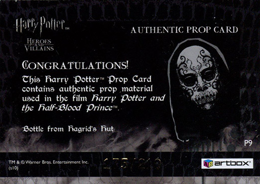 P9 - Bottle from Hagrid's Hut - Back