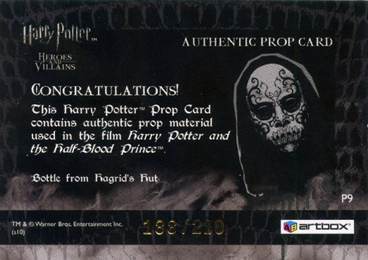 P9 - Bottle from Hagrid's Hut - Back