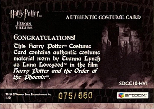 SDCC10-HV1 - Luna Lovegood - Back