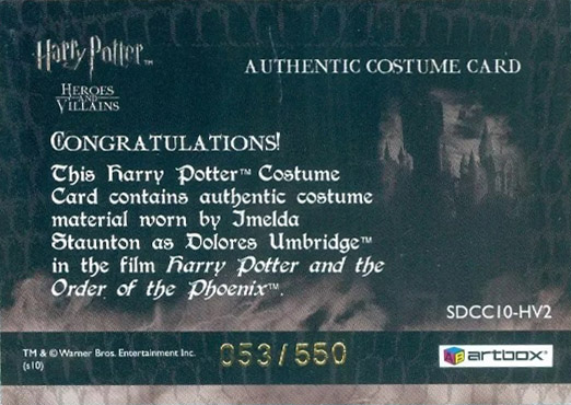 SDCC10-HV2 - Delores Umbridge - Back