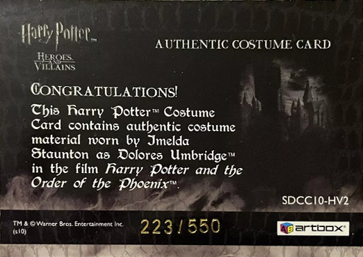 SDCC10-HV2 - Delores Umbridge - Back